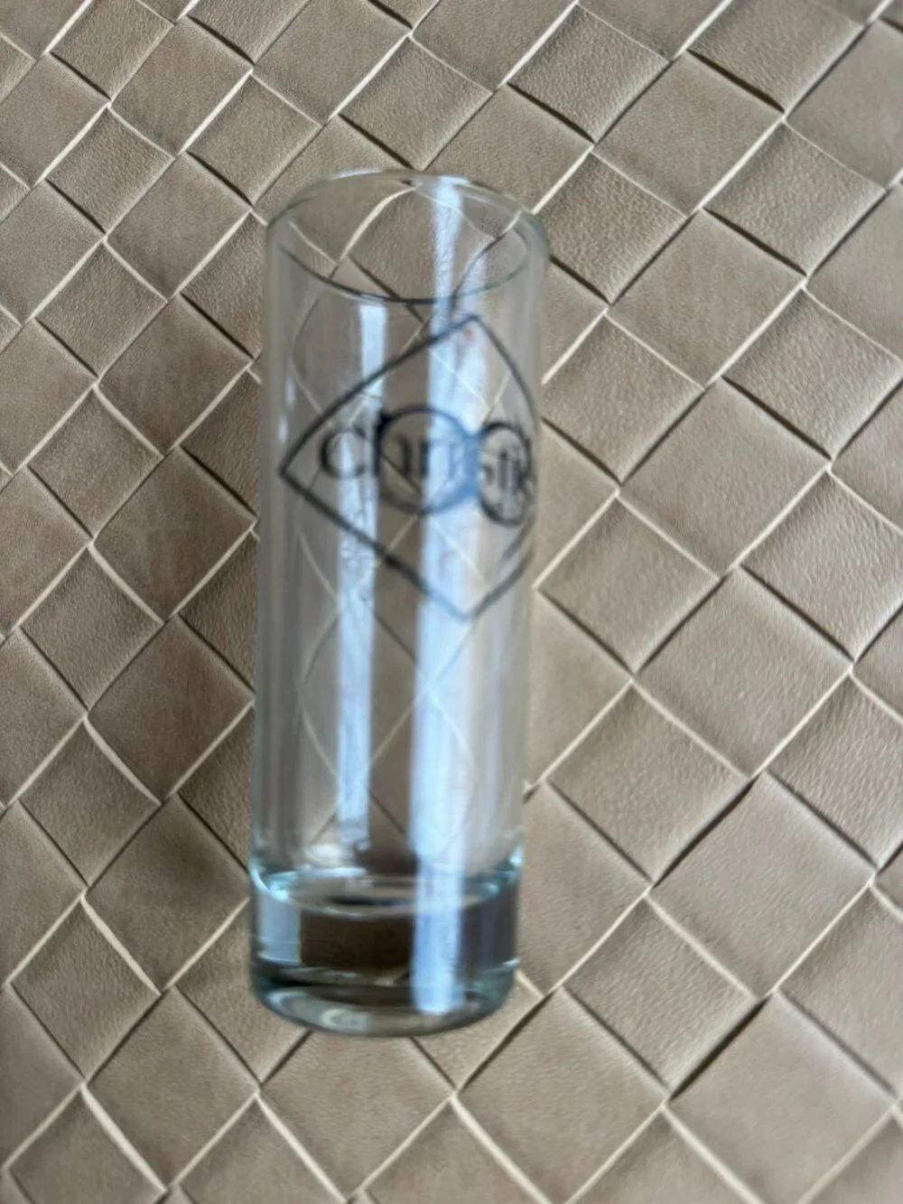 Vintage DMC Diamond Men's Club Cleveland Flats Tall Frosted Shot Glass